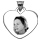 Pendentif coeur argent gravure portrait