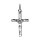 Pendentif croix en argent rhodi ouvrage avec Jsus Christ