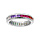 Bague en argent rhodi empierre multi couleurs