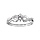 Bague en argent rhodi croise solitaire et oxydes blancs sertis entrelacs 4 griffes