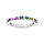 Bague en argent rhodi orne d'oxydes multi couleurs