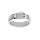 Bague en argent rhodi motif ceinture et oxydes blancs sertis