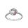 Bague en argent rhodi avec trois rubans dgrads d' oxydes rose