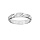 Alliance en argent rhodi diamante striee et biais largeur 4mm