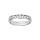 Alliance en argent rhodi diamante rond finement cisel largeur 4mm