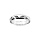 Alliance en argent rhodi 4mm et diamante 3 traits de biais en forme de vague