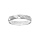 Bague en argent rhodi diamante strie largeur 4mm