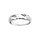 Alliance en argent rhodi satin 5mm et diamante 2 traits en biais