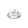 Chevalire en argent rhodi plateau ovale avec oxyde blanc
