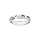 Alliance en argent rhodi satin 4mm et diamante 2 rangs d'toiles