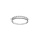 Bague en argent rhodié 2 rangs orné d'un rail d'oxydes blancs sertis