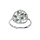 Bague en argent rhodi motif arbre de vie et oxydes verts