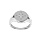 Chevalire en argent rhodi motif toile avec oxydes blancs sertis