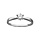 Alliance en argent rhodi avec oxyde blanc solitaire sertis 6 griffes