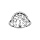 Bague en argent rhodi arbre de vie ajour avec tour orn d'oxydes blancs sertis et branches lisses