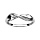 Bague en argent rhodi ruban torsad lisse