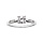 Bague en argent rhodi grande taille solitaire 4 griffes et oxydes