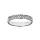 Bague en argent rhodi grande taille 3 ranges d'oxydes blancs serti