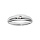 Bague en argent rhodi grande taille jonc anglais de 5mm et oxyde blanc serti