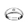 Bague en argent rhodi jonc anglais 1 oxyde blanc serti T60