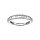 Bague en argent rhodi baguette serti rail blancs