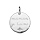 Pendentif en argent rhodi pastille maman je t'aime toile et 1 oxyde blanc serti