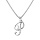 Collier avec pendentif en argent rhodi initiale P majuscule avec oxydes blancs sertis longueur 42cm + 3cm