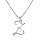 Collier avec pendentif en argent rhodi initiale Z majuscule avec oxydes blancs sertis longueur 42cm + 3cm