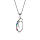Collier en argent rhodi chane avec pendentif initiale O et oxydes multi couleurs sertis 42+3cm