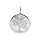 Pendentif en argent platiné médaille arbre de vie 20mm