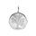 Pendentif en argent platin mdaille arbre de vie 20mm