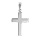 Pendentif en argent rhodi grande croix lisse  graver