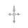 Pendentif en argent platin croix de savoie motif recto/verso petit modle