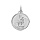 mdaille en argent rhodi Saint-michel 18mm