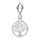 Pendentif Charms en argent rhodi pastille arbre de vie suspendue sur fermoir anneau ressort