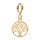 Pendentif Charms en argent et dorure jaune pastille arbre de vie suspendue sur fermoir anneau ressort