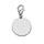 Pendentif en argent mdaille  graver sur mousqueton - plaque fine