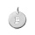 Pendentif en argent rhodi mdaille 12mm gravure alphabet B