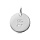 Pendentif en argent rhodi mdaille 12mm gravure alphabet E