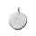 Pendentif en argent rhodi mdaille 12mm gravure alphabet S