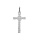 Pendentif en argent rhodi croix longue avec motifs diamants en toile