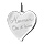 Pendentif en argent rhodi coeur grav Maman on t'aime