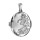 Pendentif en argent rhodié cassolette ovale avec fleurs gravées - dimension 20mm - possibilité d'insérer 1 ou 2 photos droite et gauche
