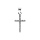 Pendentif en argent rhodi croix avec oxydes blancs 17x0,7mm