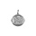 Pendentif en argent platin mdaille 15mm diamant et strill avec Ange