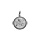 Pendentif en argent platin mdaille 15mm diamant avec Ange