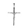 Pendentif en argent rhodi croix avec christ 34 x 22mm