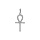 Pendentif en argent rhodi croix arrondi pave d'oxydes blancs 18 x 15mm