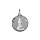 Pendentif en argent rhdoie médaille 15mm diamantée zodiaque vierge