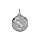 Pendentif en argent rhdoie médaille 15mm diamantée zodiaque scorpion